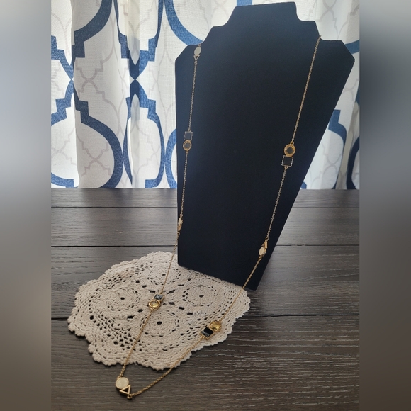 KATE SPADE gold tone Ipanema Tile station scattered necklace - Picture 3 of 7